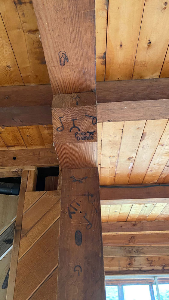 image of wood brands in the Harmony Hollow House