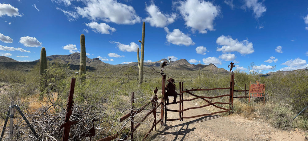 Image of Richard Mocco Cowboy Gate with Harmony Hollowing the Distance