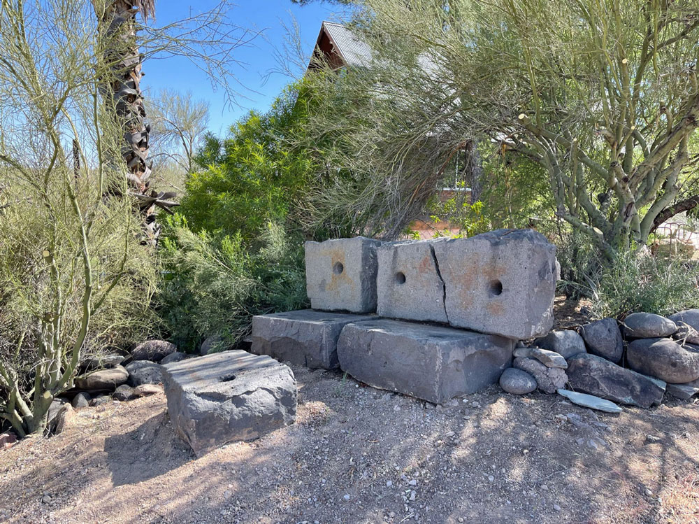 image of stamp mill stones at Harmony Hollow