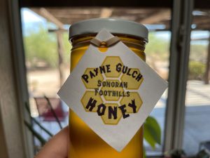 jar of payne gulch honey from Harmony Hollow Arizona