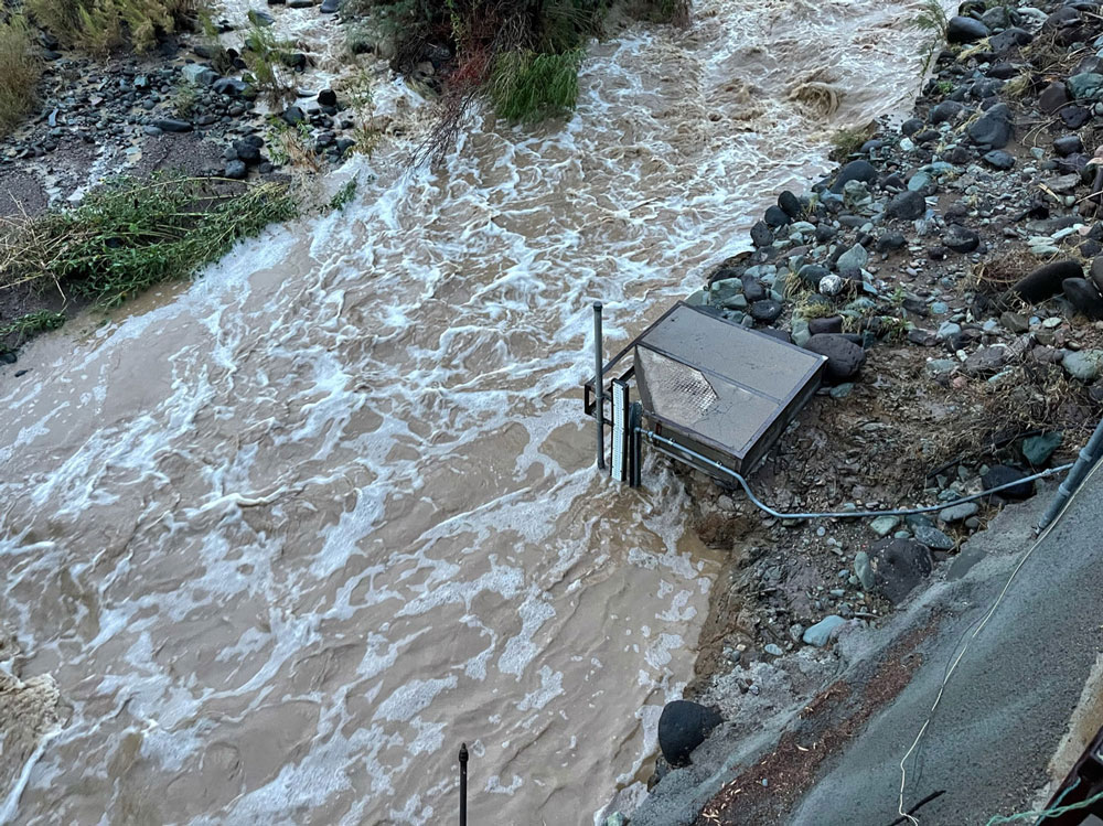 eight feet of water in the cave creek at harmony hollow