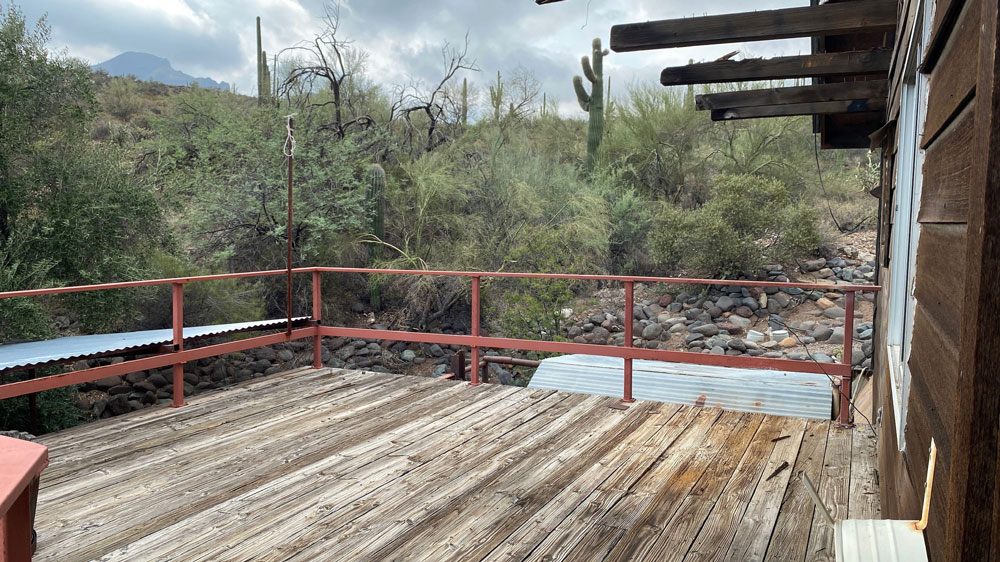 wooden deck before replacing at harmony hollow arizona