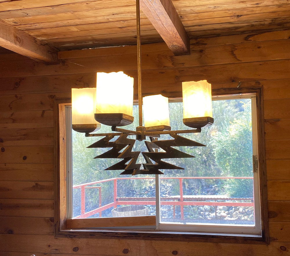 chandelier sculpture at harmony hollow