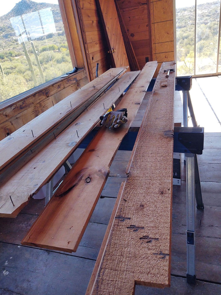 salvaged planks from inner walls at harmony hollow house arizona image of salvaged planks from inner walls at harmony hollow house arizona