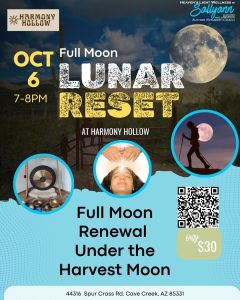 flyer for full moon lunar reset october 6